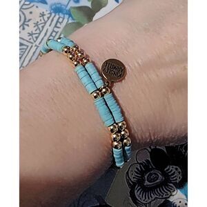 New~KINSLEY ARMELLE SET of (2) Mint Stretch Bracelet Set~Retired Design~